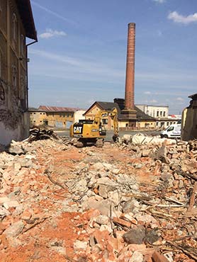 Demolice objektů v Jarošovském pivovaru 3