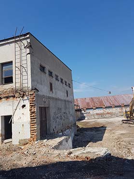 Demolice objektů v Jarošovském pivovaru 5